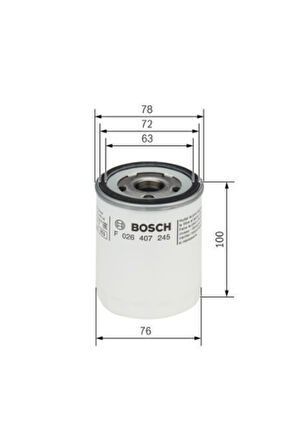 Ford Transit Custom V362 Ecoblue 2015 Sonrası F026407245 Yağ Filtresi