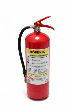 6 kg Köpüklü Yangın Söndürme Tüpü Üretim 12.2025 Terkar Dolum 12.2029 Ruhsata Uygun