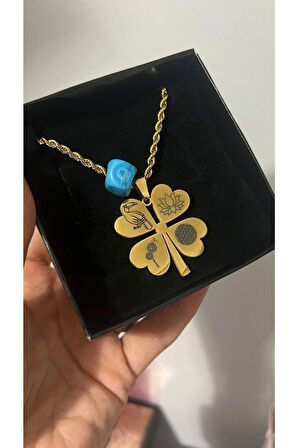 Tukan Kuşu,yaşam Çiçeği,lotus Çicegi,karahindibağ Çiçekli Sayı Sekansli Yonca Kolye