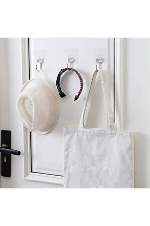 Krom Güçlü Yapışkanlı Kanca Yapışkanlı Askılar, Mutfak Banyo Ev Ofis Askısı 1 Adet