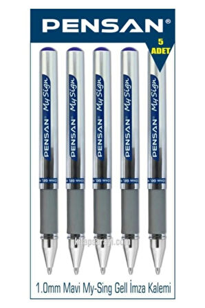 My-Sing Gel 1.0 mm Mavi Roller Imza Kalemi 5 Adet