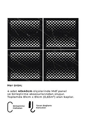 Lazer Kesim Sarkıt Paravan, Ahşap Seperatör, Panel Levha Seti Dekorasyon Ahşap Oda Bölücü kare model