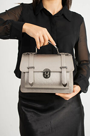 Vegan Deri Ayarlanabilir Uzun Askılı Kilitli Kadın Çantası Omuz Çantası