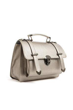 Vegan Deri Ayarlanabilir Uzun Askılı Kilitli Kadın Çantası Omuz Çantası