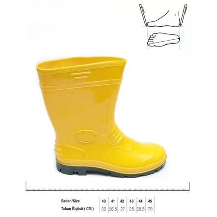 Gezer Unisex Sarı Çizme Kısa - No:39