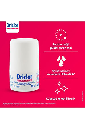 Driclor Antiperspirant Roll-on 20 Ml 3 Adet