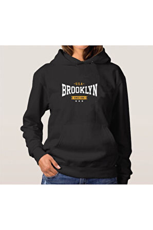 Unisex Baskılı Oversize Kapşonlu Sweatshirt