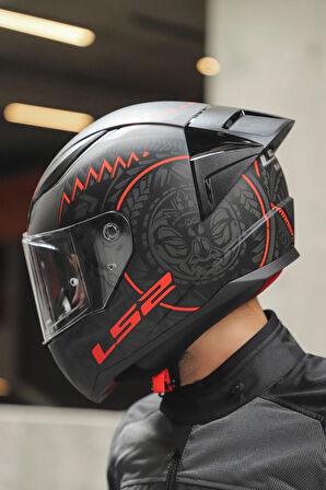 Rapid 2 Race Takaroa Mat Si?yah-kirmizi Kask