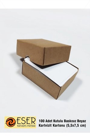 Beyaz Kartvizit Boş 5,5 X 7,5 Cm 100 Adet (0,12 KG)