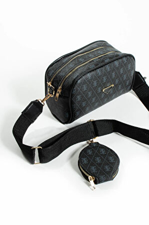 Kadın Çapraz Ayarlanabilir 2 Bölmeli  Askılı Çanta