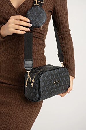 Kadın Çapraz Ayarlanabilir 2 Bölmeli  Askılı Çanta