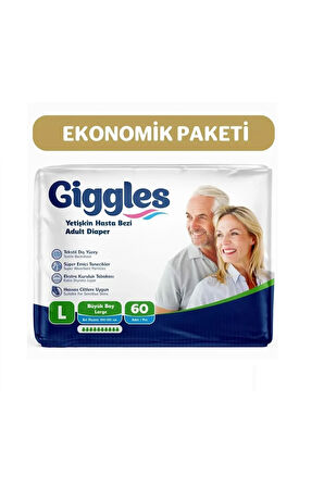 Yetişkin Bel Bağlamalı Hasta Bezi Large 30'lu 2 Paket 60 Adet
