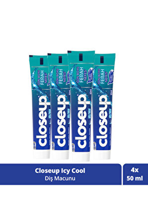 Diş Macunu Icy Cool Ağız Bakım Suyu Etkili 50 ml X4 Adet