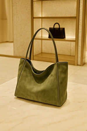 Lüks Suede Omuz ve Günlük Tote Çanta