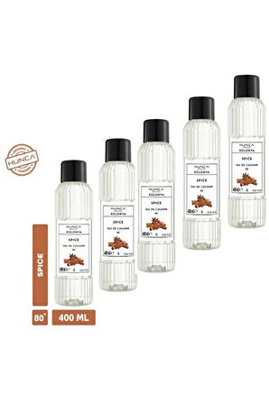 Tarçın Kolonyası 400 ml – Ferahlatıcı Baharatlı Koku, Kalıcı Etki 5 ADET