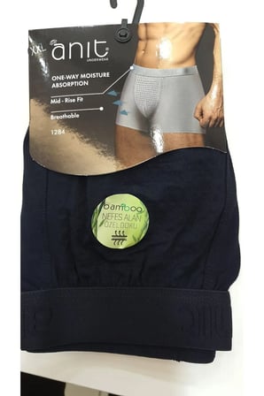 3 Adet Düz Renk Likralı Bambu Erkek Boxer %96 Bambu %4 Likra Karışık Renk