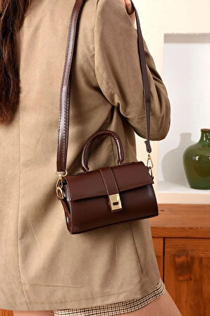 Omuz Çantası Kadın acı kahve mini El Ve Omuz Çantası Şık Tasarım Ayarlanabilir Askılı