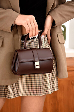 Omuz Çantası Kadın acı kahve mini El Ve Omuz Çantası Şık Tasarım Ayarlanabilir Askılı