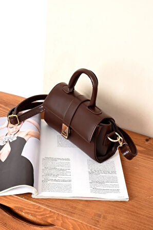 Omuz Çantası Kadın acı kahve mini El Ve Omuz Çantası Şık Tasarım Ayarlanabilir Askılı