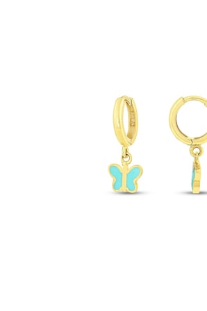 Altın Kelebek Çocuk Küpe - 14K