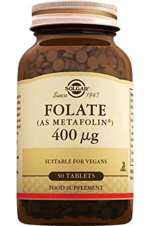 Solgar Folate 400 Mcg 50 Tablet