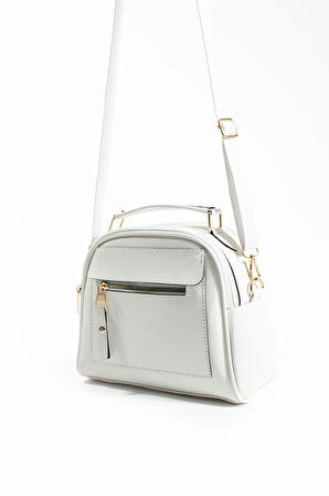 Orijinal Kadın Çapraz Ve Elde Ayarlanabilir Askılı Deri Dokulu Üç Gözlü Büyük Omuz Ve El Çantası