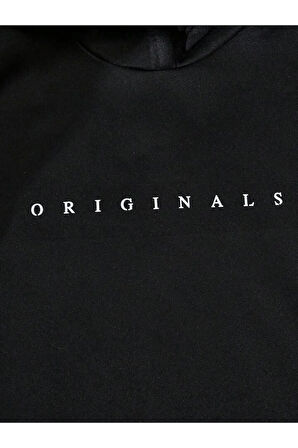 Kız\Erkek Çocuk Beyaz Originals Baskılı Kapşonlu Sweatshirt