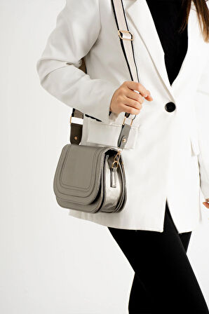 Kadin 5 Bölmeli Astarlı Kapaklı çıt çıt Kapama El Kol Ve Omuz Çantası