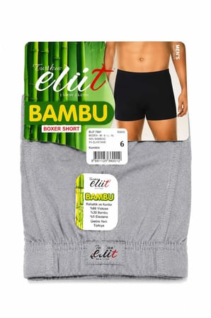 Elit Erkek Bambu Elastan Boxer 6 LI Set