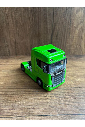 Sesli Işıklı Scania Tır R73O Oyuncak Tır Kafası Taşıyıcı  1/64 Oyuncak Tır Kafası Yeşil 12 Cm