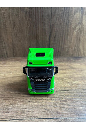 Sesli Işıklı Scania Tır R73O Oyuncak Tır Kafası Taşıyıcı  1/64 Oyuncak Tır Kafası Yeşil 12 Cm