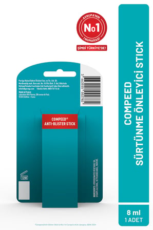 Sürtünme ve Kabarcık Önleyici Ayak ve Vücut için Stick 8 ml -Su Toplaması Karşıtı Koruyucu Bakım