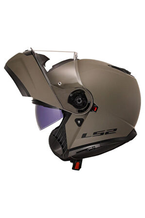 Strobe 2 Çeneden Açılır Kask (Mat Kum)