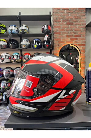 STREAM 2 ROAD MAT SİYAH-KIRMIZI-BEYAZ-GRİ KASK