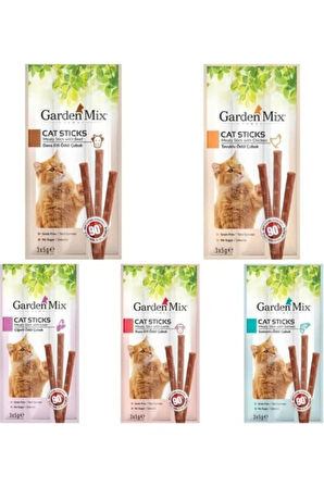 Garden Mix Karışık Kedi Stick Ödül 3*5 gr x 5 Adet