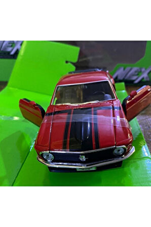 1:24 1970 Ford Mustang Boss 302 Model Metal Koleksiyon Oyuncak Metal Araba