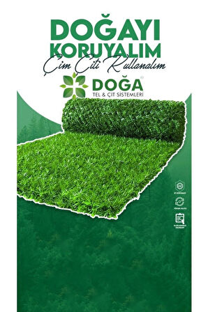 50 Cm X 10m Çim Görünümlü Bahçe İçin Fabrikadan Çimenli Tel Dekoratif Çimli Yeşil Çit