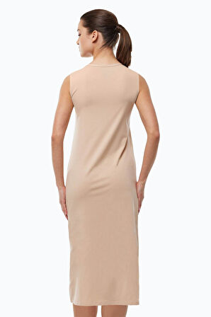 Malabadi 1049 Kadın Modal Sıfır Kol ( Kolsuz ) Uzun Elbise Astarı & Kombinezon