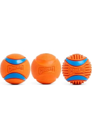 Chuckit! Fetch Medley Gen 3 (Ultra Ball, Fetch Ball, Rugged Ball) 3&Apos;Lü Köpek Oyun Topu Seti (O