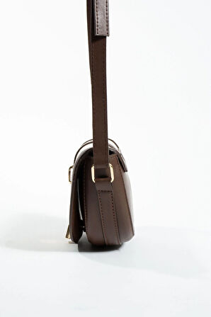 Kilit Aksesuarlı Keten Çanta