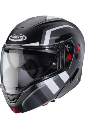 Horus X Road Mat Gri Beyaz Siyah Motosiklet Kaskı