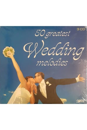 (PLAK DEĞİLDİR CD DİR) Cd 50 Greatest Wedding Melodies Açılmamış Jelatininde Cd
