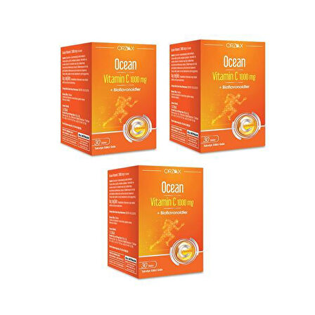 Ocean Vitamin C 1000 Mg 30 Tablet - 3 ADET-09/2027 