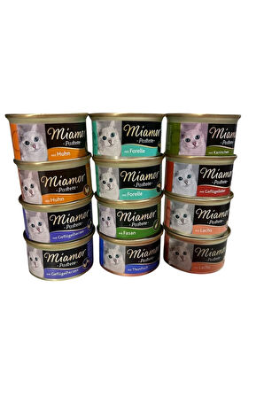 pastete konserve kedi maması yaş kedi maması 12x85gr karma paket