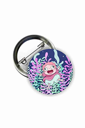 Ponyo Anime Buton Rozet