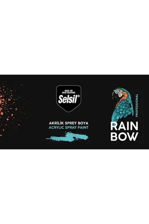 Selsil Rainbow Akrilik Sprey Boya Siyah Mat RAL 9005 400 Ml