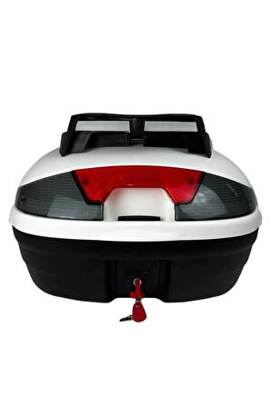 Arwic Motosiklet Arka Çanta Topcase 46 Lt Beyaz Sırt Dayamalı