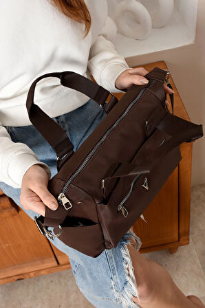 Kadın Kolon Askılı Elden Tutmalı Çok Cepli Çanta