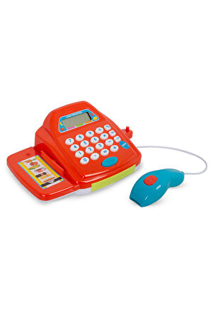 Sesli Işıklı Barkod Okuyuculu Yazar Kasa Eğitici Oyun Seti Hesap Makineli Yazar Kasa