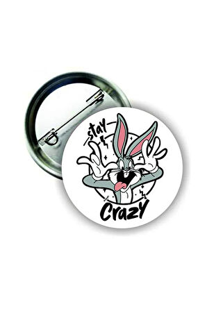 Bugs Bunny Stay Crazy Buton Rozet
